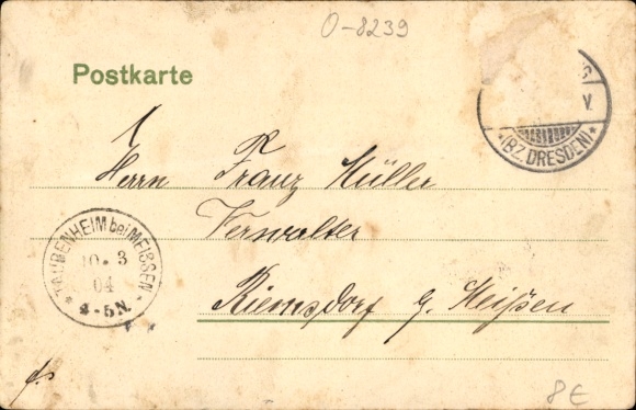 Postcard Schmiedeberg Dippoldiswalde in the Erzgebirge, partial view