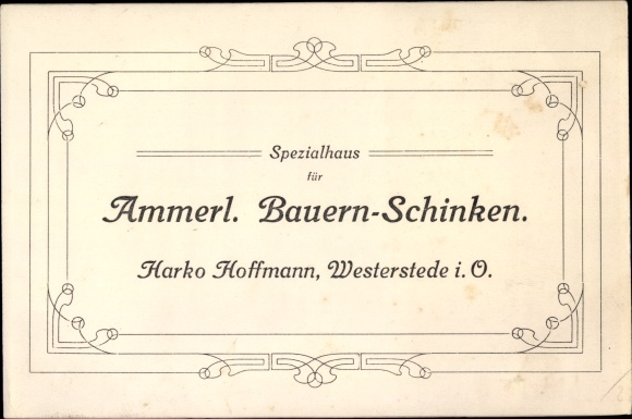 Postcard Westerstede in Oldenburg Ammerland, special house for Ammerl. Farmer&#39;s ham, Harko Hoffmann