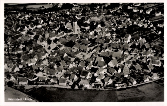 Postcard Höchstadt an der Aisch, aerial photograph