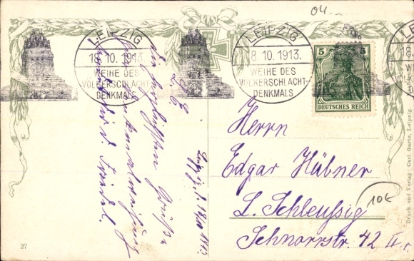 Artyści KP Leipzig w Saksonii, Pomnik Bitwy Narodów, konsekrowany w 1913 r.