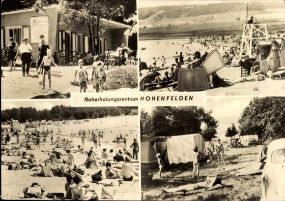 Postcard Hohenfelden Weimarer Land, local recreation center, beach, people, relaxation