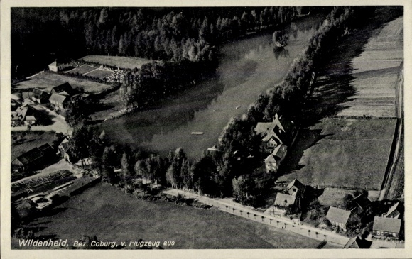 Ak Wildenheid Neustadt bei Coburg Oberfranken, Fliegeraufnahme