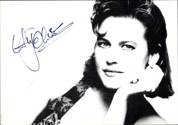 Postcard actress Anja Schüte, portrait, autograph