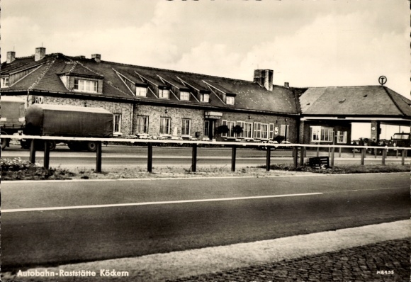 Ak Köckern Sandersdorf Brehna, tankstation langs de snelweg