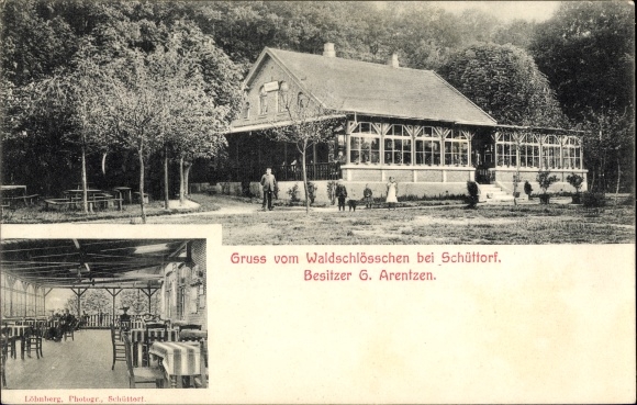 Ak Schüttorf in de provincie Bentheim, Gasthaus Waldschlösschen, binnenaanzicht
