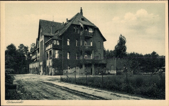 Postcard Berlin Reinickendorf Hermsdorf, Hospital St. Dominikusstift, East view
