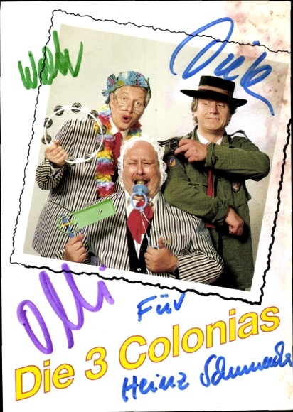 Ak Sänger Trio Die drei Colonias, Autogramme