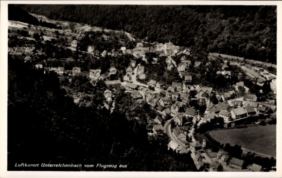 Postcard Unterreichenbach in the Black Forest, aerial photograph