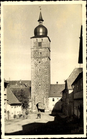 Foto Ak Ebern in Unterfranken, Grauturm