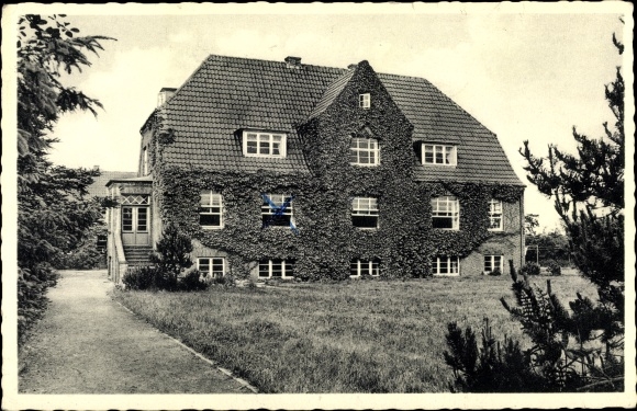 Postcard Südstrand Wyk auf Föhr North Friesland, children&#39;s home Koehler