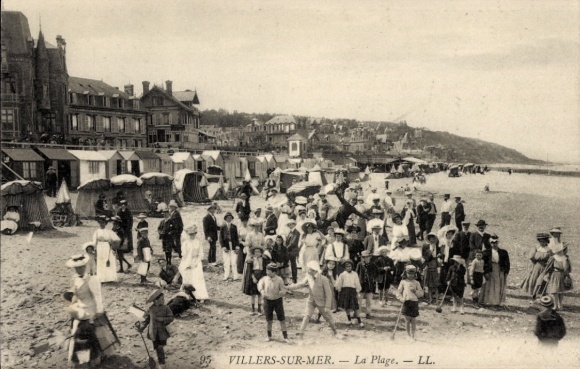 Ak Villers sur Mer Calvados, Plage