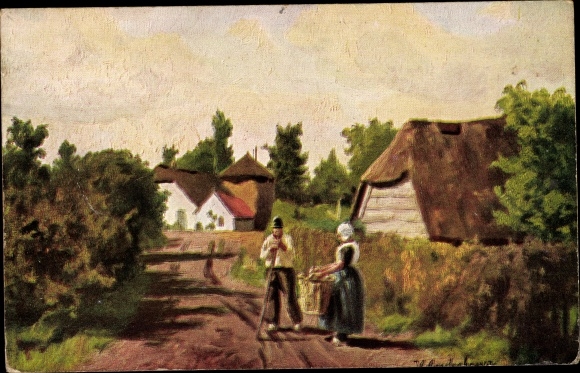 Artist PC Gerstenhauer, JG, Dutch village motif