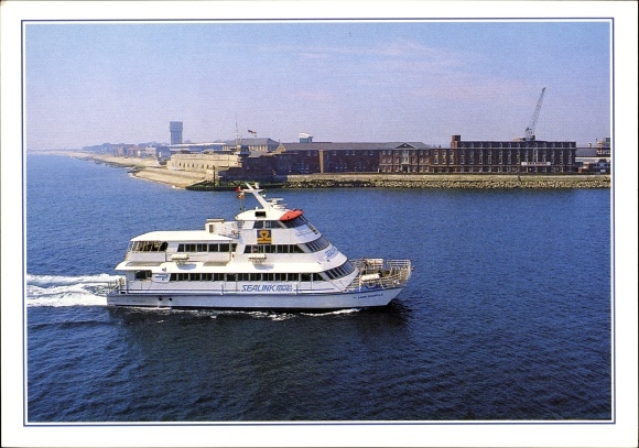 Ak-veerboot The Lady Pamela, Sealink Catamaran, haven van Portsmouth
