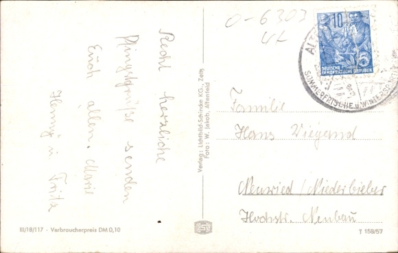 Postcard Altenfeld Großbreitenbach in Thuringia, market