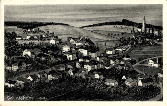 Ak Schmidham Ruhstorf an der Rott Niederbayern, Gesamtansicht