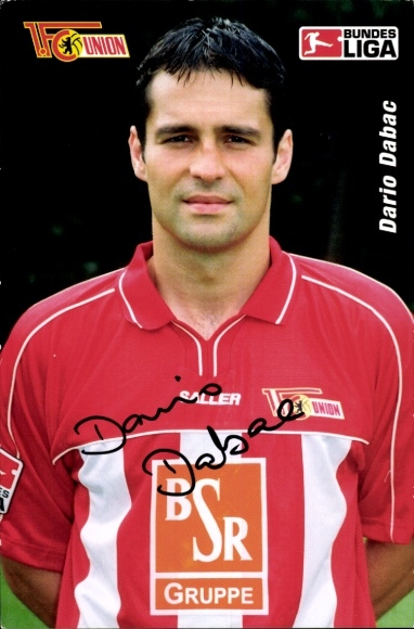 Autogrammkarte Dario Dabac, 1. FC Union, BSR, saller, Autogramm