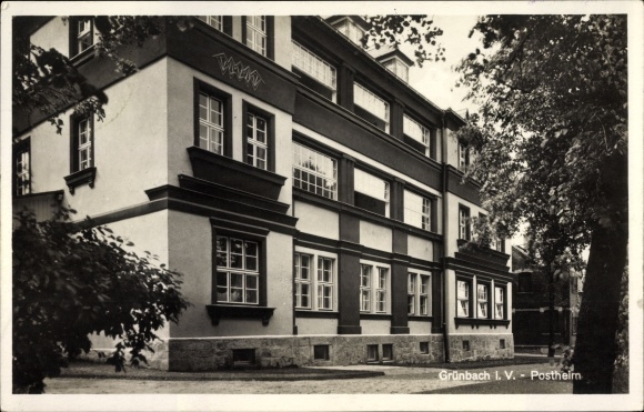 Ak Grünbach im Vogtland Sachsen, Postheim, Außenansicht
