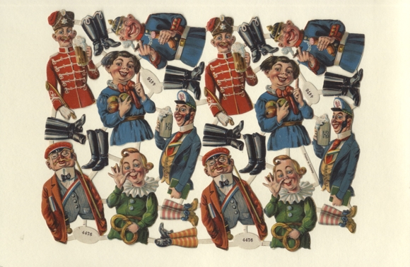 Oblate Block, 4476, Max and Moritz, Captain of Köpenick and others, size approx. 24 x 32 cm