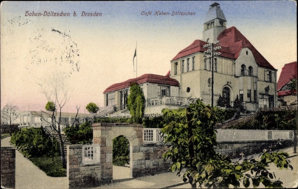 Postcard Dresden Cotta Dölzschen Hohendölzschen, Café