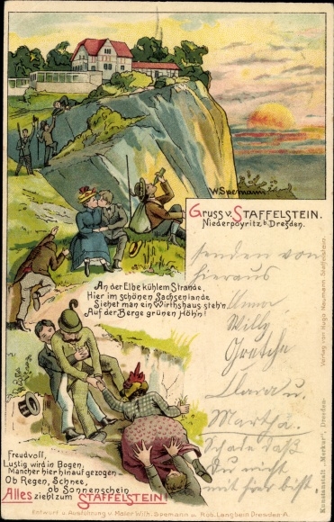Chromo-Litho Dresden Niederpoyritz, Greetings from the Staffelstein