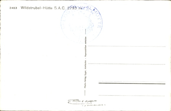 Postcard Canton of Bern, Wildstrubelhütten SAC