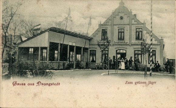 Postcard Drangstedt Geestland, Economy to the Green Hunter