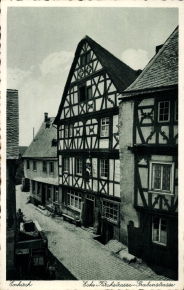 Ak Enkirch an der Mosel, Kirchstraße Ecke Grabenstraße