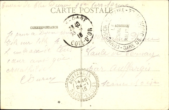Postcard Dijon Côte d'Or, Gare Dijon Ville