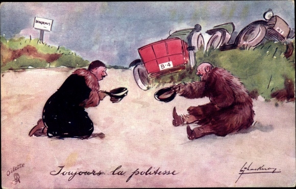 Artists Postcard Thackeray, Lance, Car Crash, Ways of Motors
