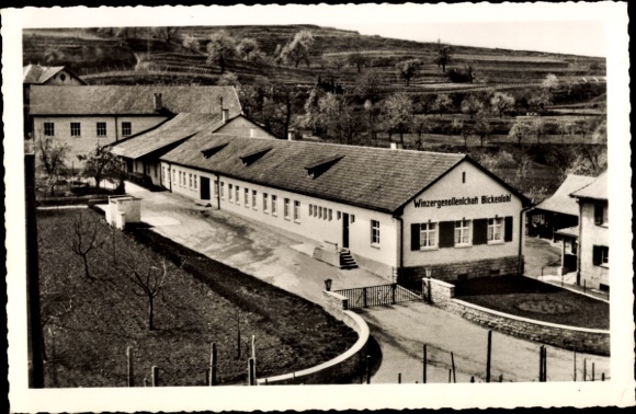 Postcard Bickensohl Vogtsburg im Kaiserstuhl, wine cellar of the winegrowers' cooperative, winegrowers' association