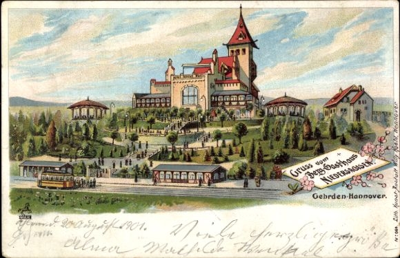 Litho Gehrden Niedersachsen, Berggasthaus Niedersachsen