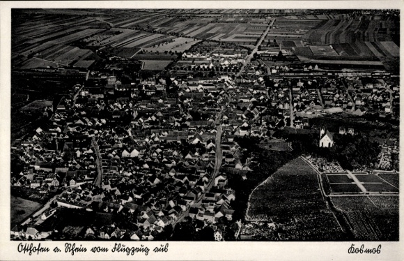 Ak Osthofen in Rheinhessen, Fliegeraufnahme