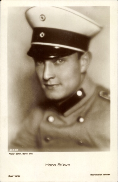 Postcard actor Hans Stüwe, portrait in uniform, Ross Verlag 4658 1