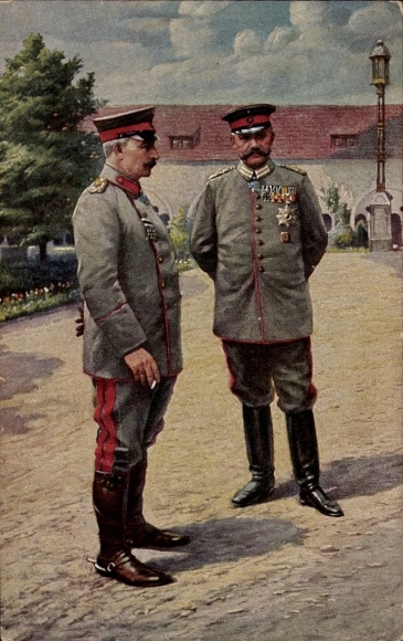 PC of Kaiser Wilhelm II, Field Marshal Paul von Hindenburg, Posen Castle, 1915