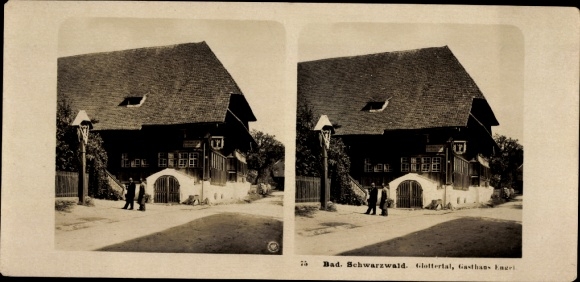 Stereo Foto Glottertal im Schwarzwald, Gasthaus Engel