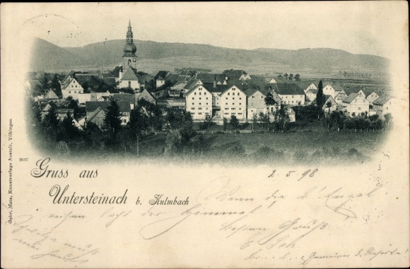 Ansichtkaart Untersteinach in het Frankische Woud van Beieren, panorama