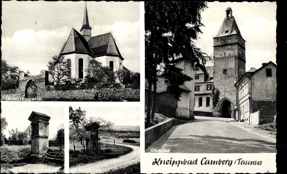 Postcard Camberg Taunus, Kreuzkapelle, Obertor, Stations