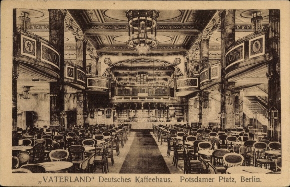Ak Berlin Tiergarten, Potsdamer Platz, Deutsches Kaffeehaus Vaterland