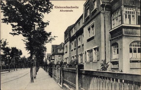 Postcard Dresden Ost Kleinzschachwitz, Albertstrasse, building