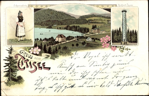 Litho Titisee Neustadt, Schwarzwälderin, Hochfirst Turm