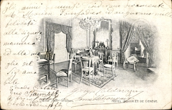 Ak Napoli Neapel Campania, Hotel Isotta et de Geneve
