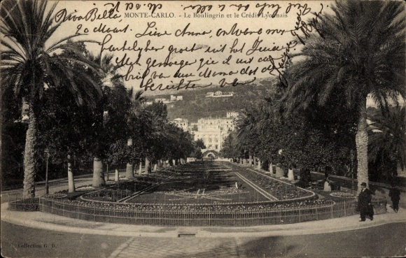 CPA Monte-Carlo Monaco, Le Boulingrin et le Crédit Lyonnais
