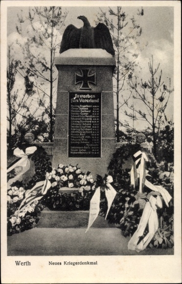 Ak Werth Isselburg in Westfalen, Neues Kriegerdenkmal