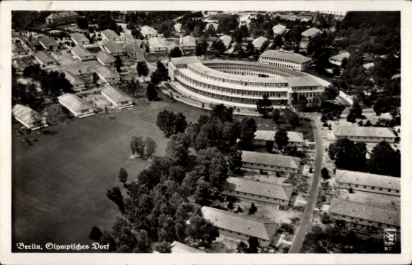 Postcard Elstal Wustermark Brandenburg, Olympic Village, Olympic Games Berlin 1936, aerial photograph