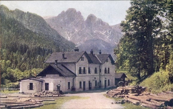 Ak Gstatterboden Admont Steiermark, Bahnhof, Reichenstein