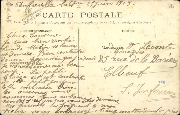 Postcard Amfreville-sous-les-Monts Eure, Place and Rue de l&#39;Ecole