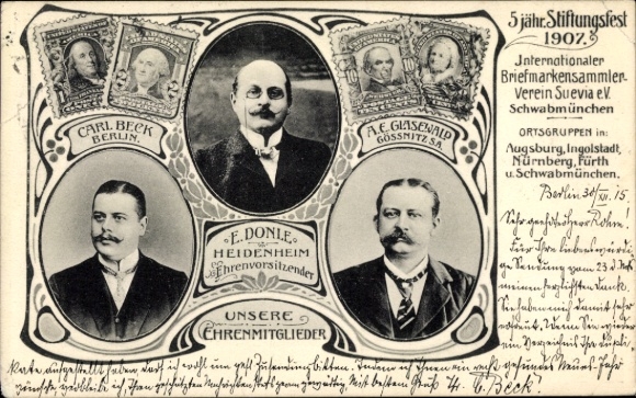 Stamps PC Schwabmünchen in Swabia, International Stamp Collector, Carl Beck