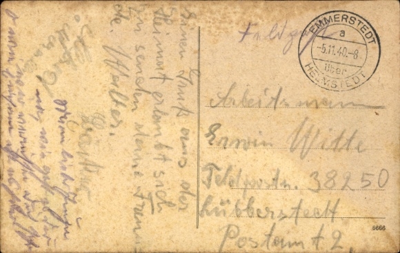 Ak Emmerstedt Helmstedt in Nedersaksen, pension, dialect