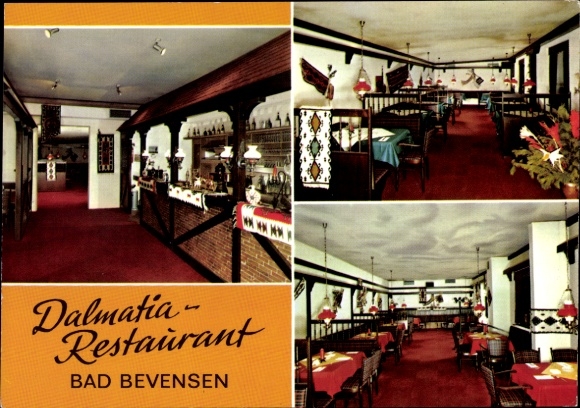 Postcard Bad Bevensen in Lower Saxony, Dalmatia Restaurant, guest room