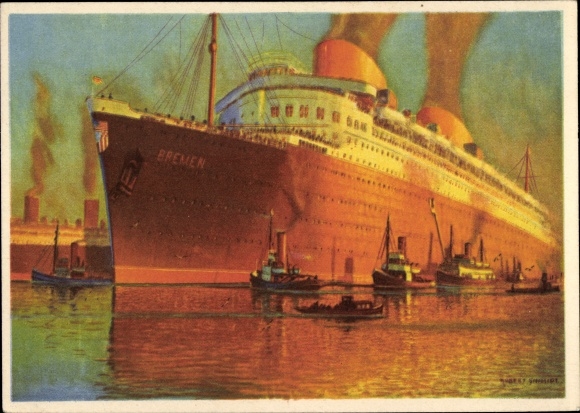Artist PC Schmidt, Robert, NDL four-screw express steamer Bremen